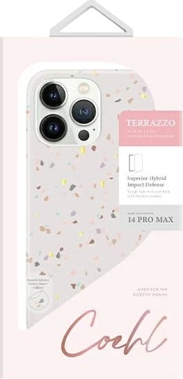 Mbështjellës UNIQ Coehl Terrazzo për iPhone 14 Pro Max, sand
