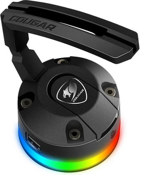 Mbajtës kufjesh Cougar Gaming 3MBSRXXB.0001, universal, RGB, me USB hub, i zi