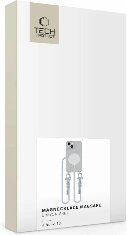 Mbështjellës Tech-Protect MagNecklace për iPhone 12 Pro Max, MagSafe, Gri