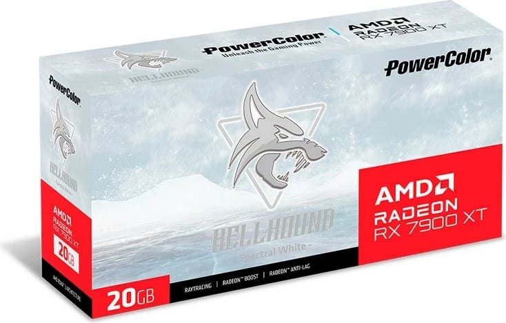 Kartelë grafike PowerColor Hellhound Radeon RX 7900 XT, 20 GB GDDR6, Bardhë
