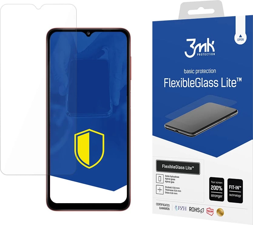 Mbrojtës ekrani 3mk FlexibleGlass Lite për Samsung Galaxy A12, ultra i hollë, transparent