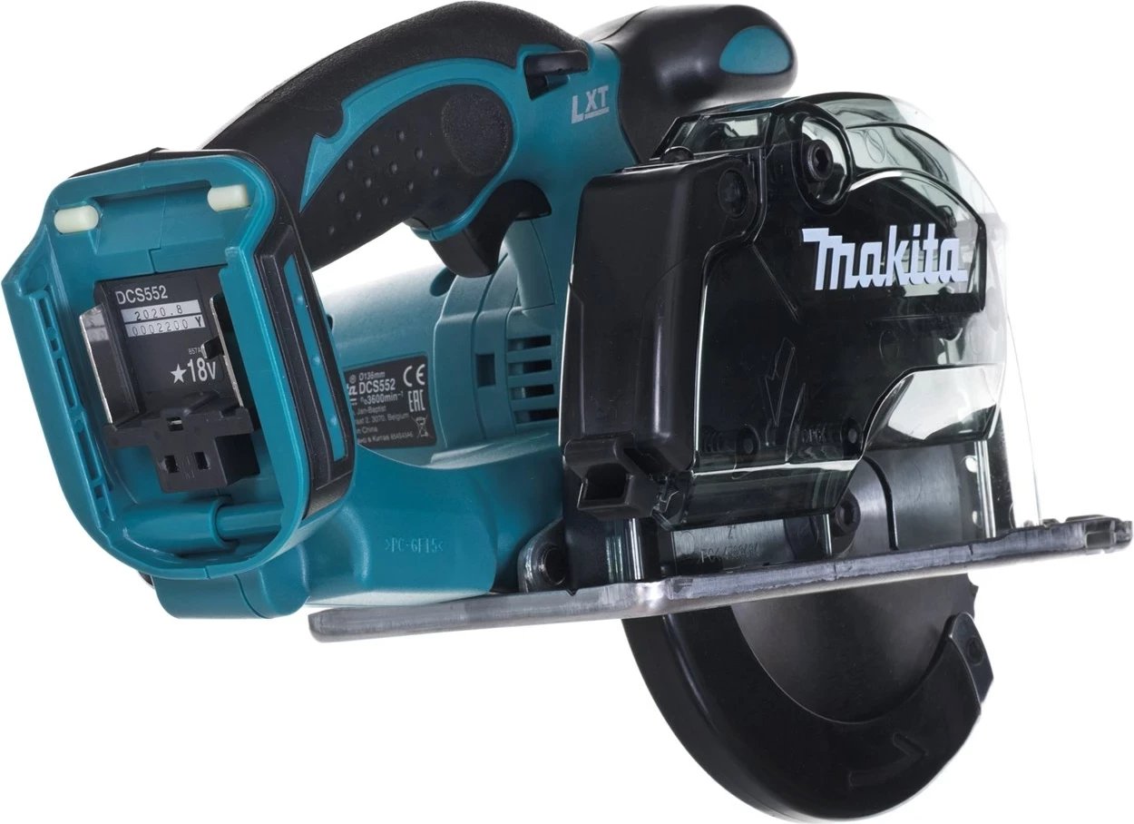 Sharrë rrethore portative Makita DCS552Z, 13.6 cm, 3600 RPM, Zi, Blu