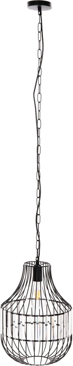 Llambë varëse tavani, metal i zi dhe qelq, FH4093, Φ29x38-137Hcm Llambë varëse tavani, metal i zi dhe qelq, FH4093, Φ29x38-137Hcm