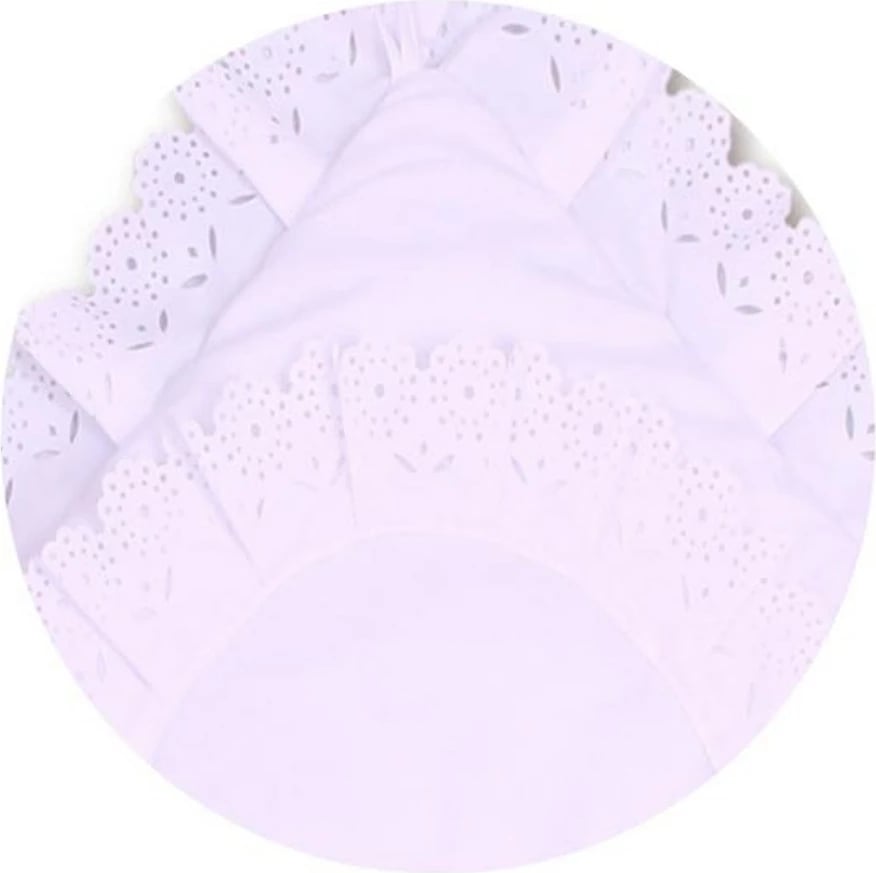 Mbështjellës për bebe, New Baby, me Velcro, pambuk poplin, 80x80 cm, i bardhë