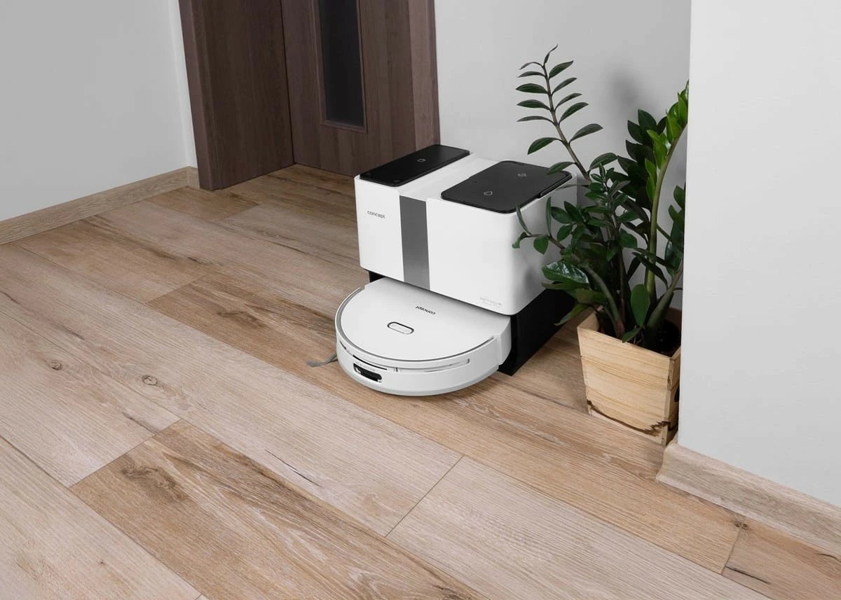 Robot fshesë-mop 2-në-1 Concept VR4050, 5000 Pa, bateri 270 min, rezervuar 300 ml, laser 3D, i bardhë