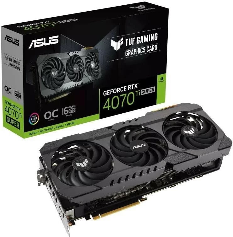 Kartelë grafike ASUS GeForce RTX 4070 Ti SUPER TUF OG Gaming OC 16GB DLSS 3, e zezë