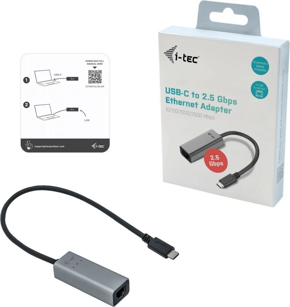 Adapter rrjeti USB-C i-tec C31METAL25LAN, 2.5Gbps, Metal, i zi