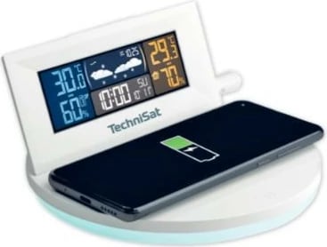 Stacion moti, TechniSat IMETEO Q1 (76-5031-00), sensor pa tel 60 m, parashikim moti, ekran me ngjyra, karikim wireless, bardhë