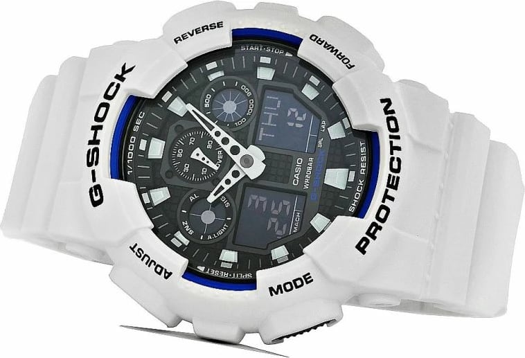 Orë dore për meshkuj Casio G-Shock, e bardhë