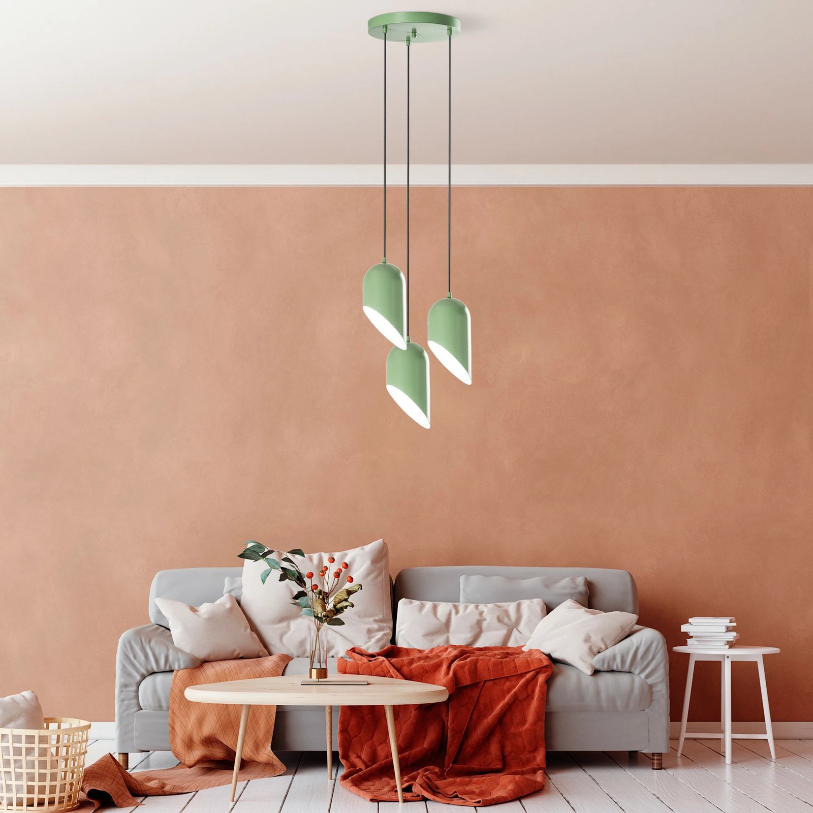 Llambë tavani Opviq, Kesik - 6176 - 3, ngjyrë mint