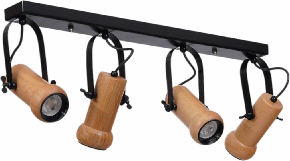 Llambë tavani Opviq, metal dhe dru, 9000-6, e zezë dhe lisi Llambë tavani Opviq, metal dhe dru, 9000-6, e zezë dhe lisi