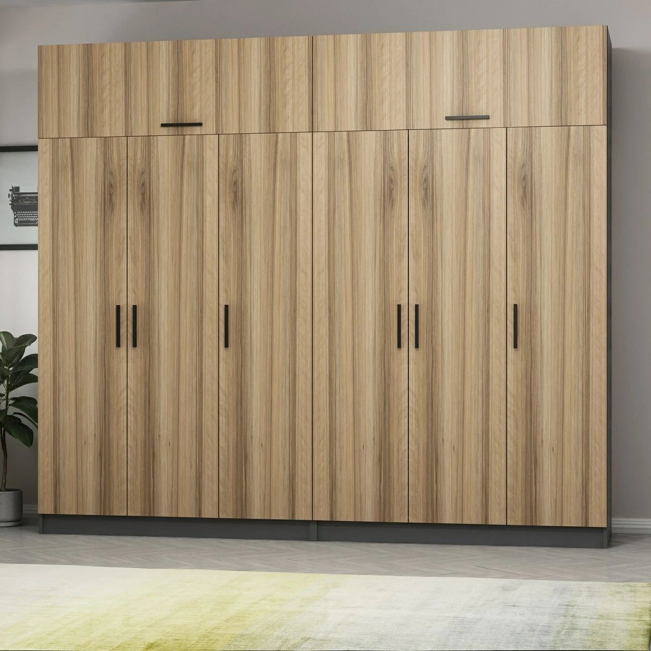 Dollap Skye Decor, ngjyrë dore, 270x235x52cm, 10 pjesë