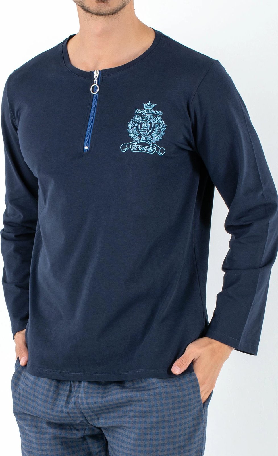 Set pizhamash për burra, Jumeon, 002-000278, ngjyrë kaltër e errët