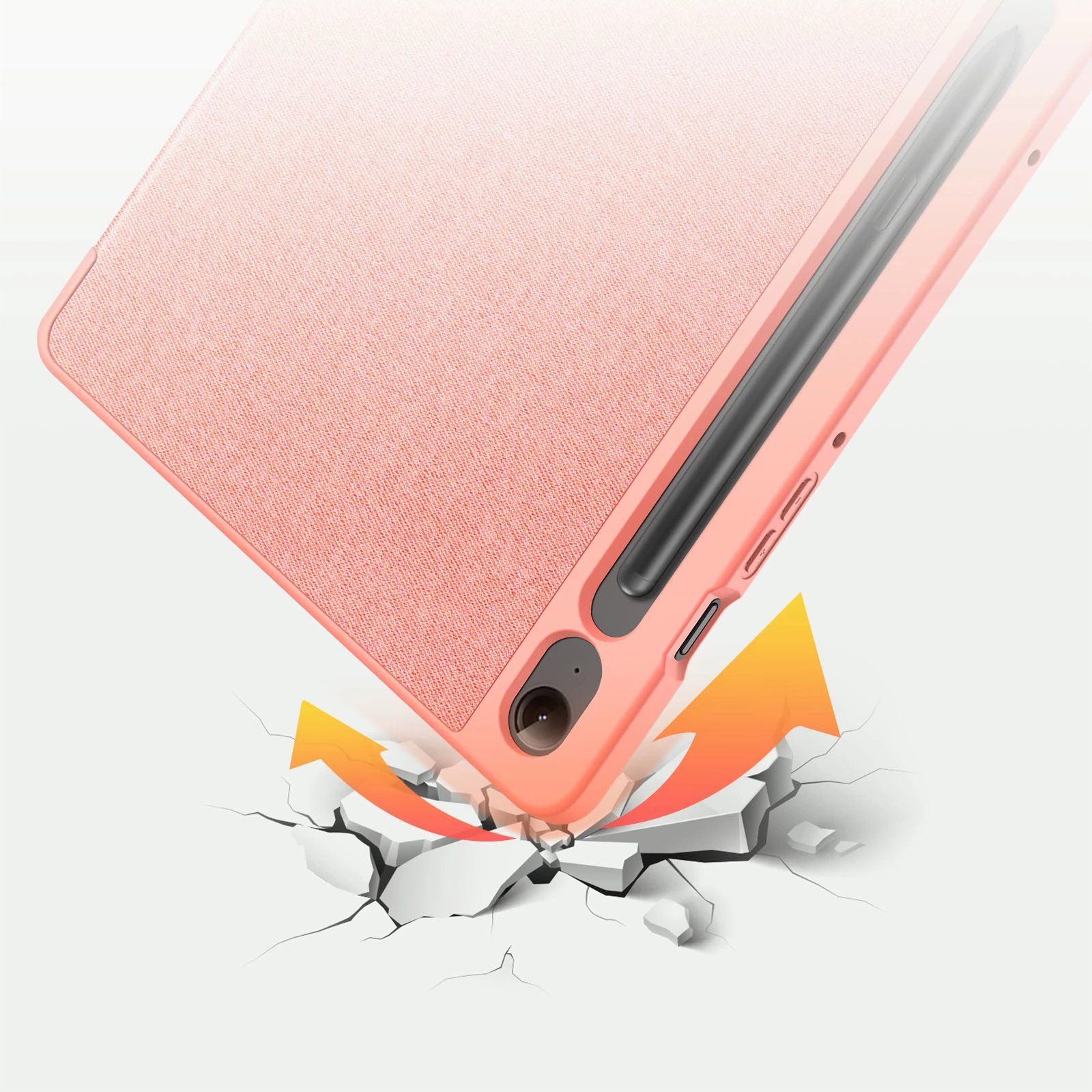 Mbështjellës tablet Dux Ducis Domo për Samsung Tab S9 FE+, lëkurë ekologjike, rozë