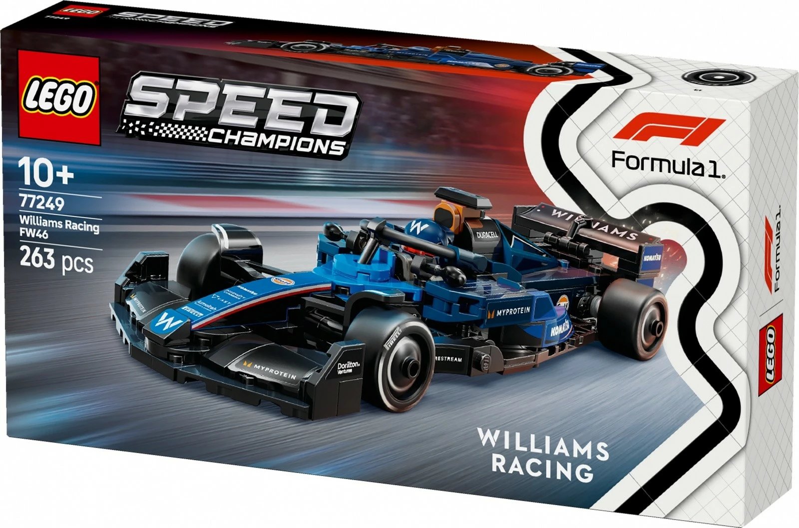 Set LEGO Speed Champions Williams Racing FW46, 263 pjesë, për fëmijë 10+, Plastikë
