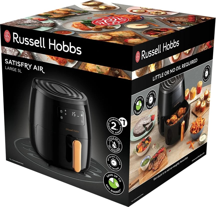 Furrë me ajër Russell Hobbs SatisFry, 5L, 1650W, e zezë