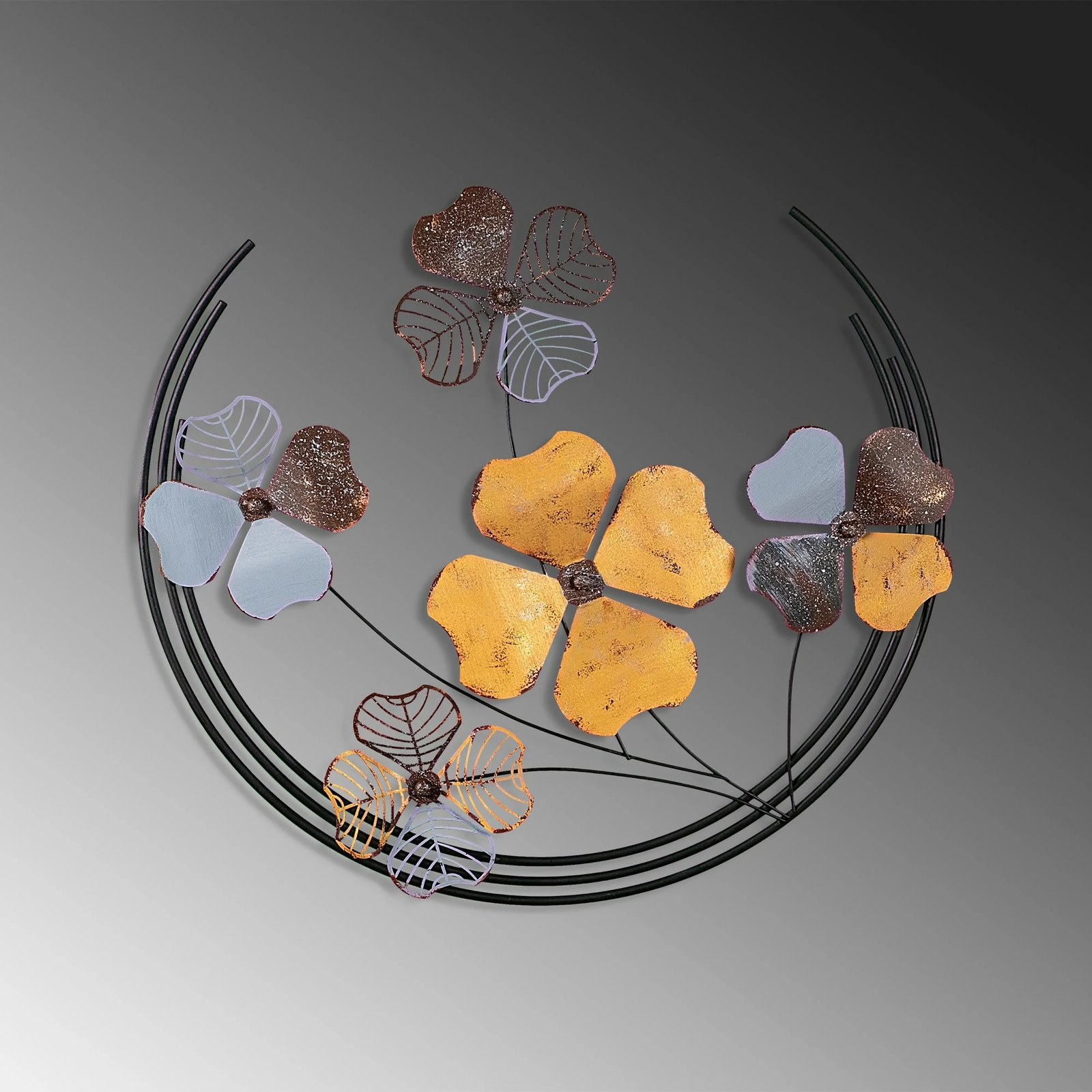 Aksesor dekorativ metalik për mur Wallity, Haiyang 2, shumëngjyrësh