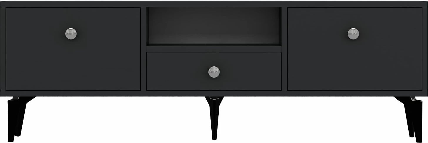 Komodë për TV Skye Decor, 1300-DROP-1, antracit, argjend