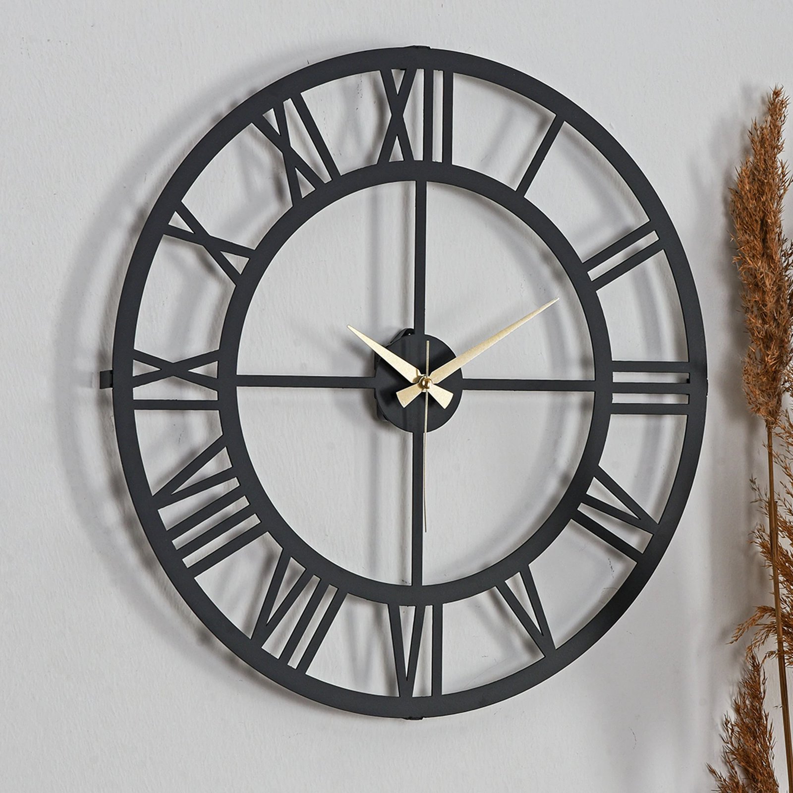 Orë muri dekorative metalike Wallity, Roma New, e zezë