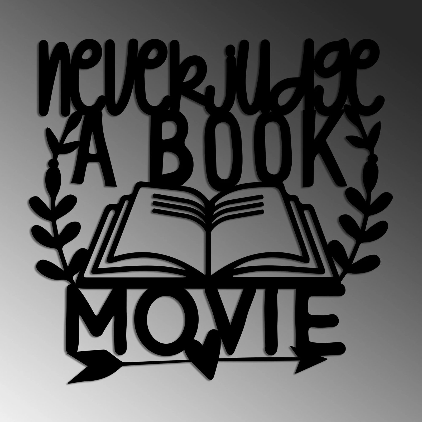 Aksesor dekorativ metalik për mur, Wallity, Judge Movie, ngjyrë e zezë, 50x47cm