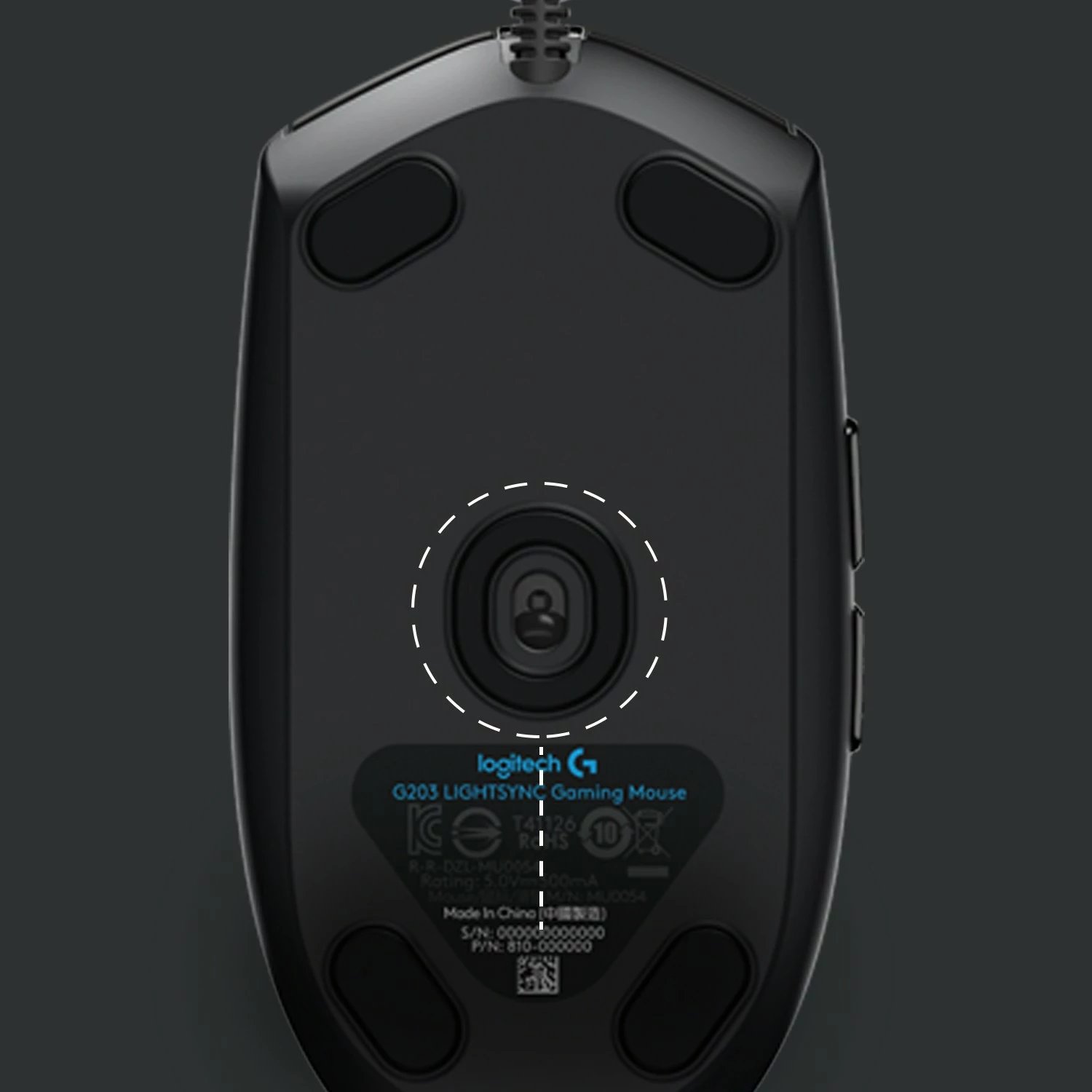 Maus Logitech G G203 LIGHTSYNC, USB Type-A, 8000 DPI, 1 ms, Ngjyrë e zezë