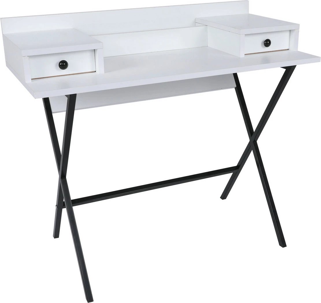 Tavolinë grimimi Skye Decor, Phuket, e bardhë dhe e zezë