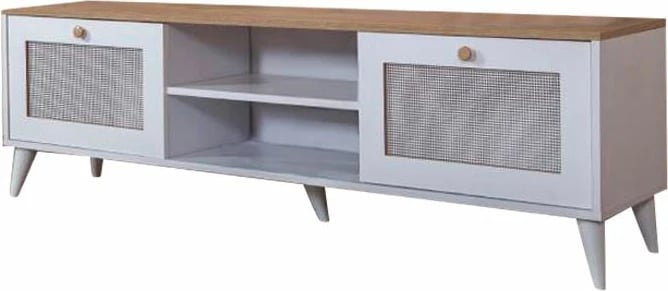 Komodë TV Skye Decor, Calvin, e bardhë dhe lis