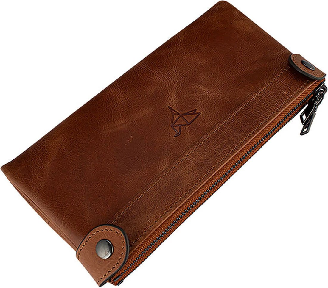 Portofol unisex Zoozie Bags, Roosevelt, ngjyrë kafe e hapur