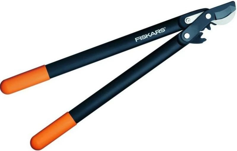 Gërshërë krasitëse me ingranazh anvil, Fiskars PowerGear II L77 1000583, prerje deri 50 mm, gjatësi 70 cm, e zezë/portokalli