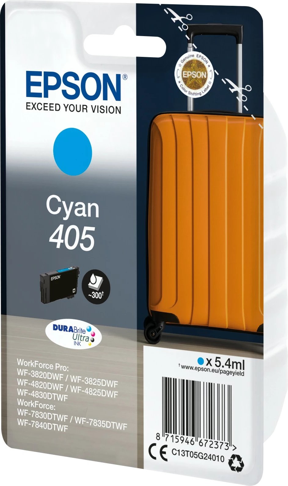 Toner Epson 405 DURABrite Ultra, cyan, standard yield, 5.4ml