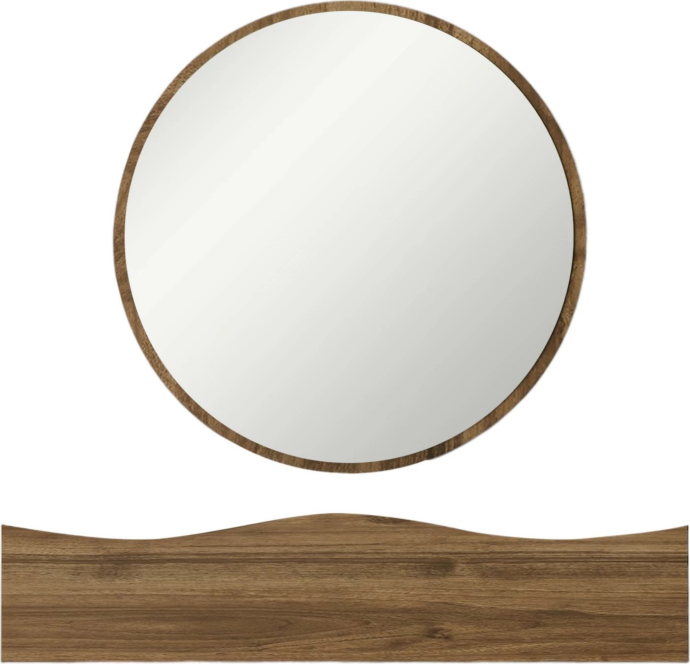 Komodë Hanah Home, Princesse, ngjyrë arre, me pasqyrë