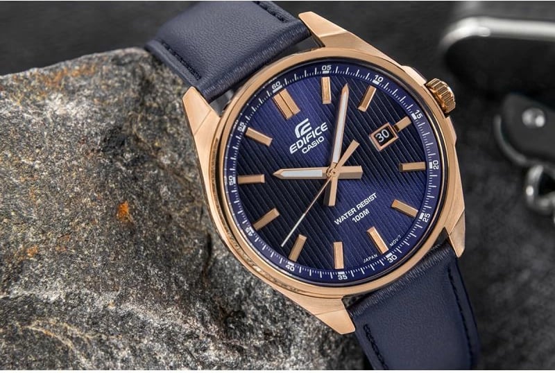 Orë dore për meshkuj Casio, e kaltër