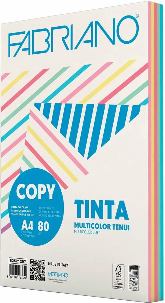 FABRIANO MIX COLOR A4 80GR TENUI