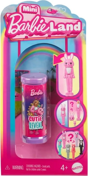 Lodër Barbie Mini Barbieland Cutie Reveal, Mattel HYM25, 4 cm, plastikë, për vajza, një copë