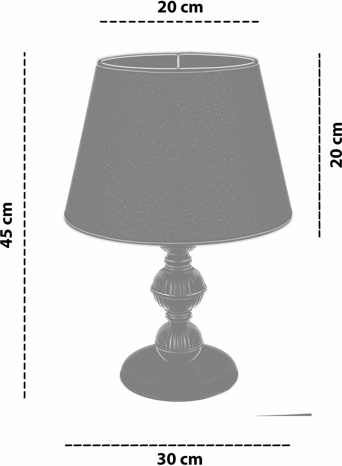 Llambë tavoline Opviq, anthracite, ari