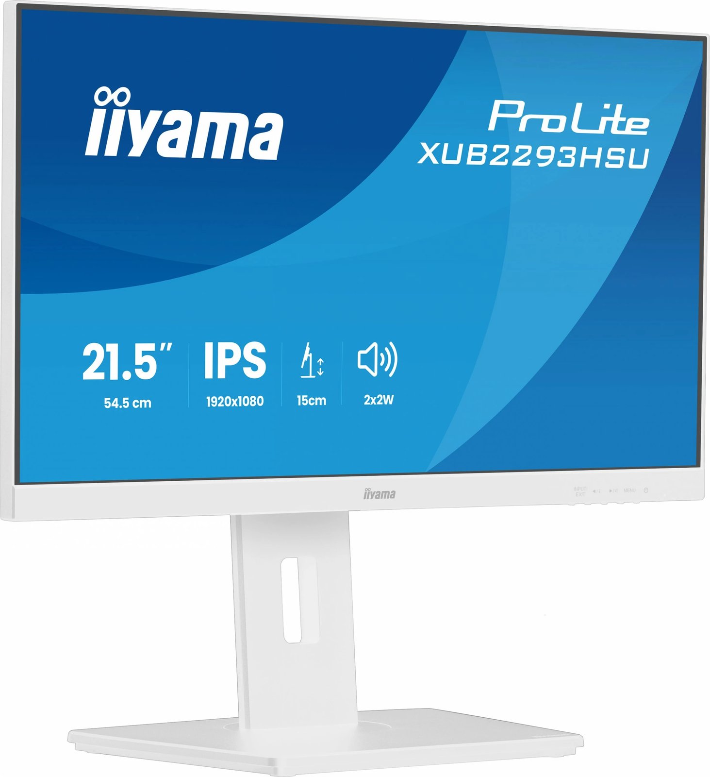 Monitor iiyama ProLite XUB2293HSU-W7 21.5 inç, IPS, Full HD, HDMI+DP+2xUSB, i bardhë