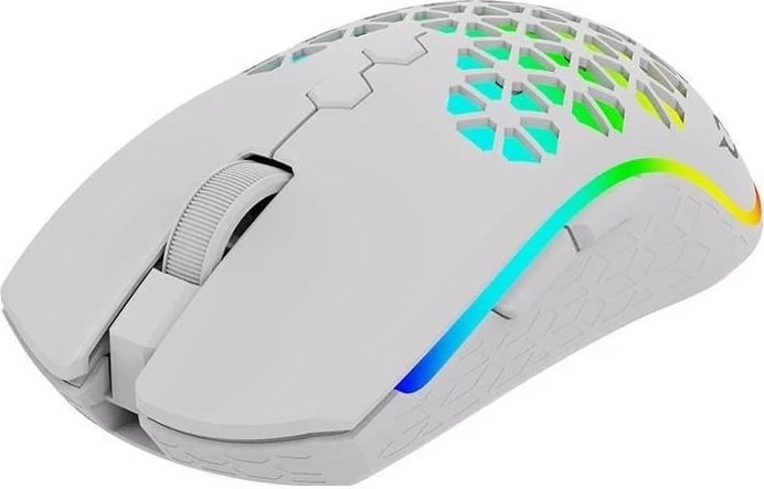 Maus ergonomik Aqirys Polaris, RGB, i bardhë