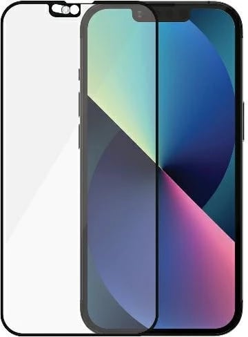 Xham mbrojtës PanzerGlass E2E Microfracture për iPhone 13/13 Pro, me kristal Swarovski, kornizë e zezë