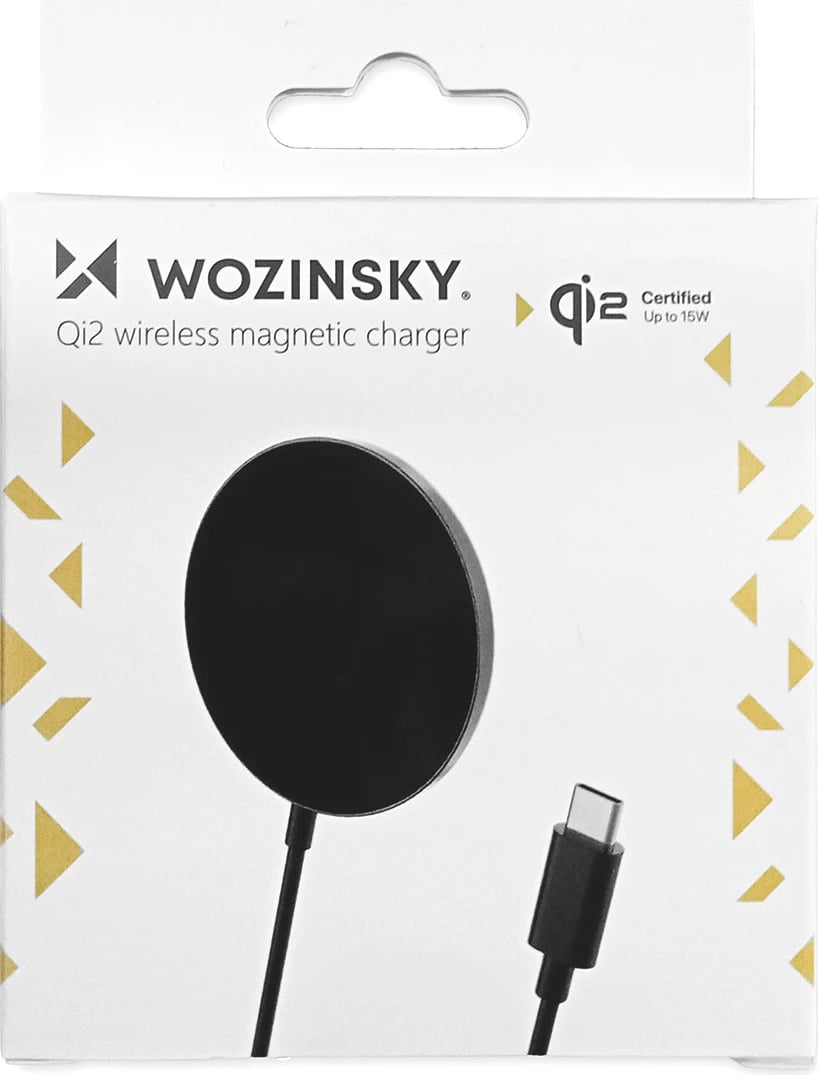 Karikues wireless Wozinsky WQY1S, 15W, Qi2, me kabllo USB-C, i zi