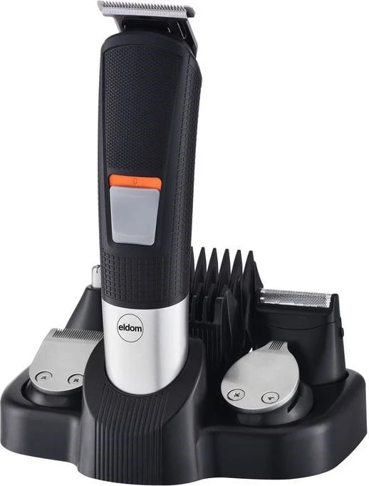Maqinë për prerje flokësh dhe pastrim hundësh dhe veshësh ELDOM ALF, bateri e rikarikueshme, 5 W, ekran LED