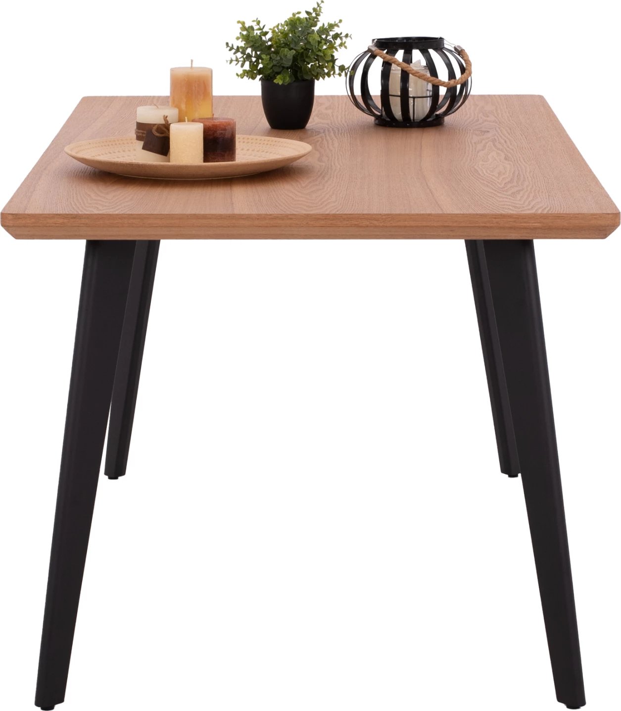 Tavolinë ngrënieje VALEN FH9301.01 MDF sipërfaqe lisi stil rustik 40mm e trashë 160x90x75Hcm