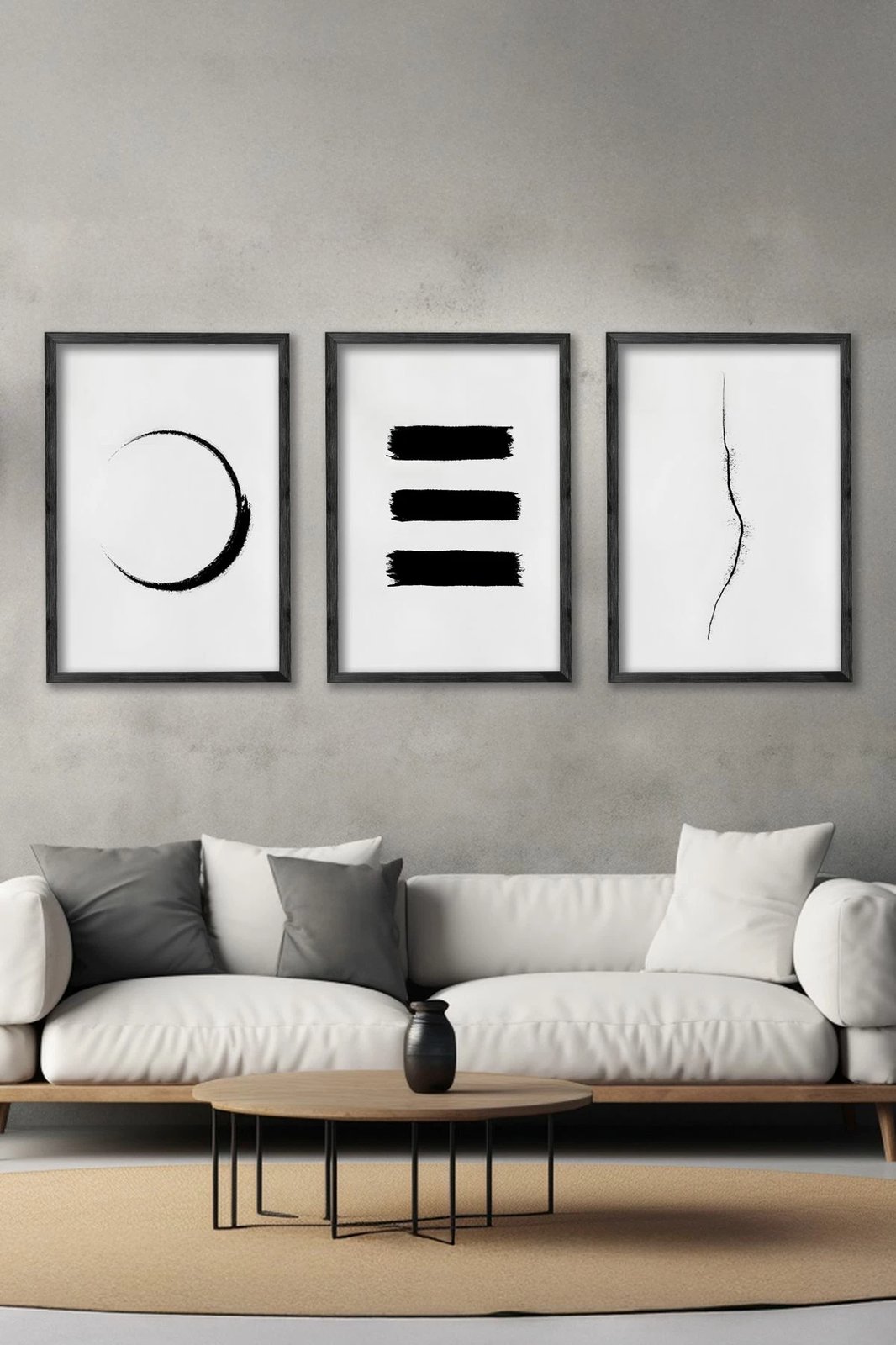 Pikturë dekorative me kornizë (3 copë), Wallity, Ersy3Syhcrv71