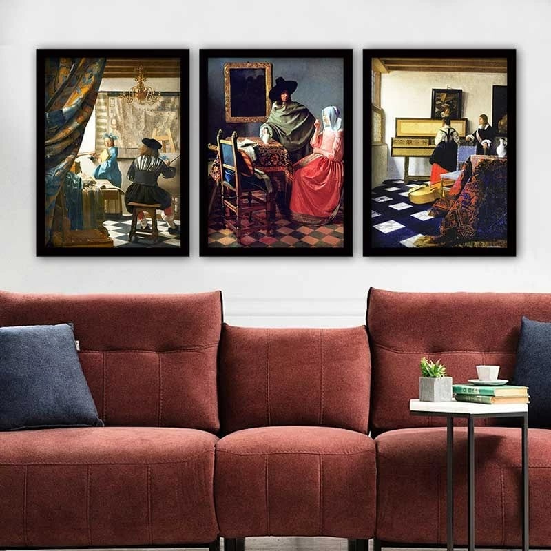 Pikturë dekorative me kornizë (3 copë), Wallity, 3SC_UN3844928_3545