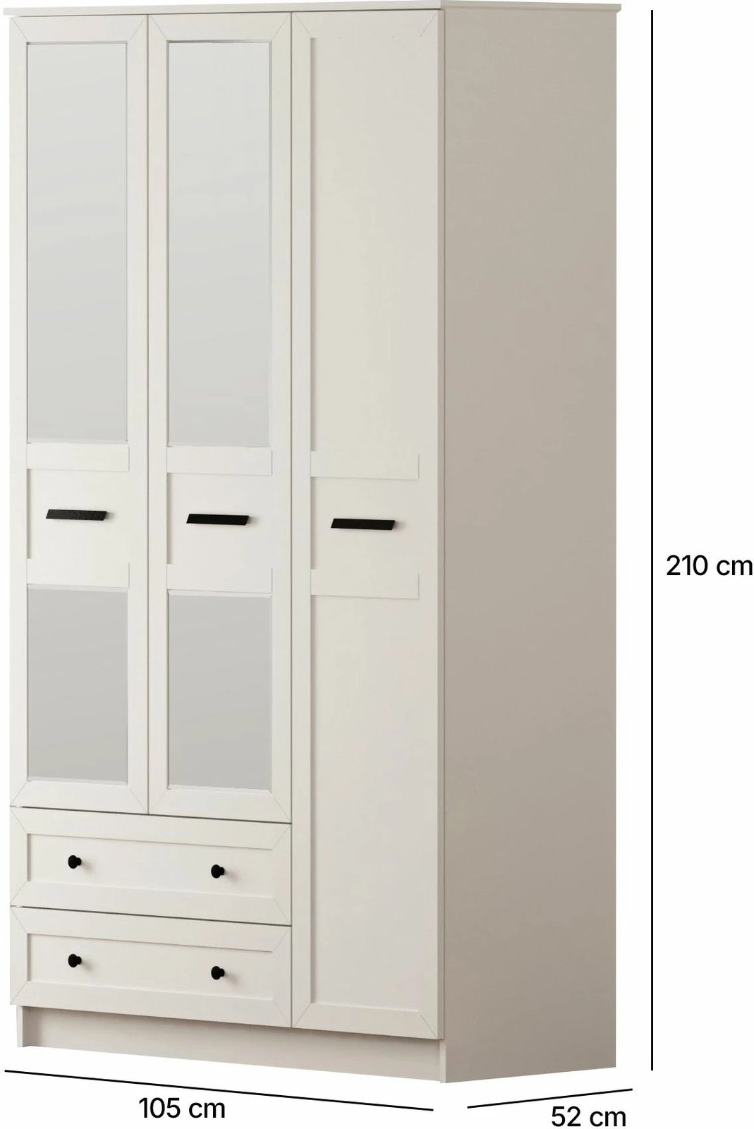 Dollap Skye Decor, Rb-168-01-009, ngjyrë e bardhë mat