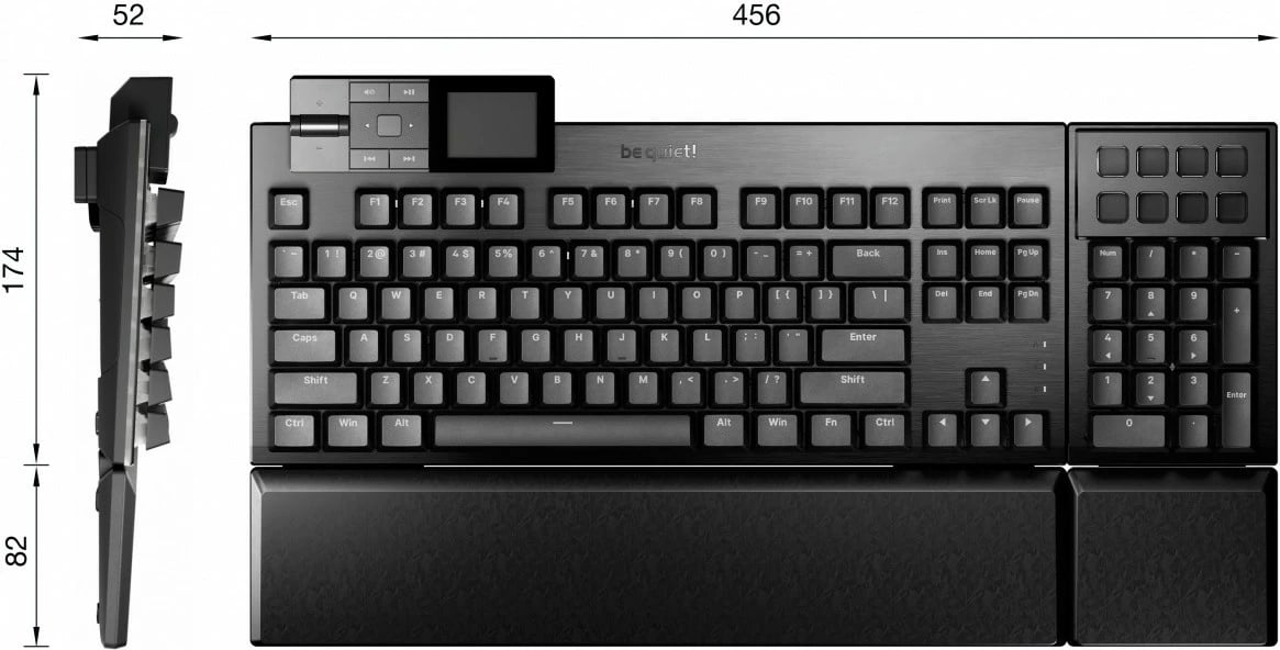 Tastierë mekanike be quiet! Dark Mount BT002US, wireless, me ndriçim ARGB, e zezë