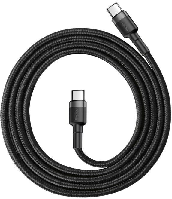 Kabllo USB-C Baseus Cafule CATKLF-GG1, 1m, 60W, e zezë/gri