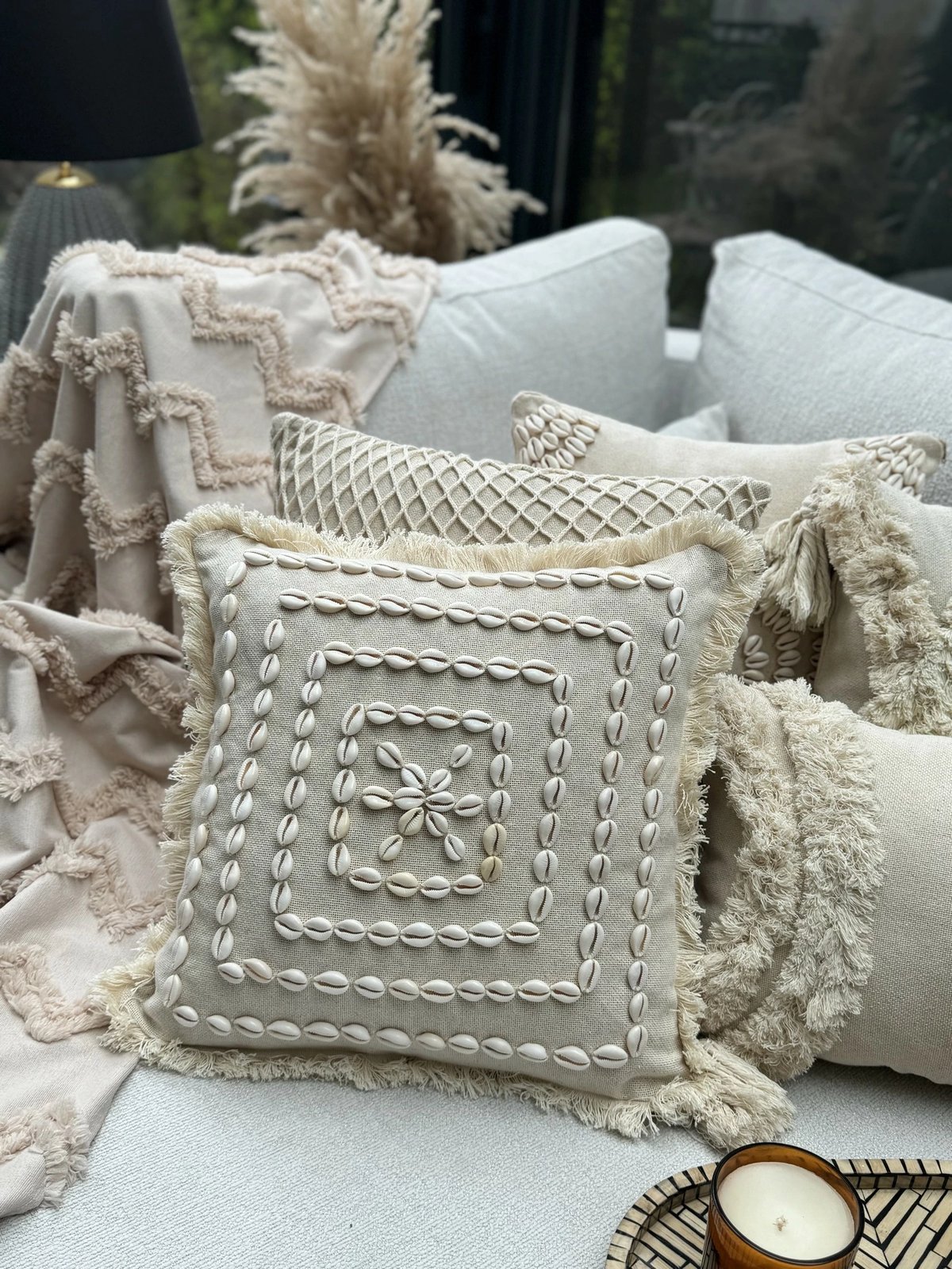 Jastëk mbulesë, ngjyrë bezhë, Evila Originals, Den002, 43x43cm