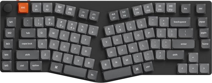Tastierë mekanike wireless Keychron K15 Max, profil i ulët, Alice 75%, Gateron Red Switch, LED i bardhë, e zezë