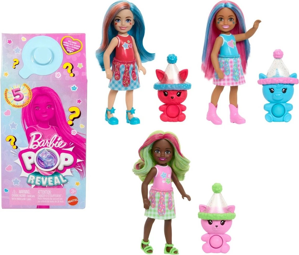 Kukull Barbie Pop Reveal Chelsea me aksesorë, Mattel JCN89, për vajza, shumëngjyrëshe