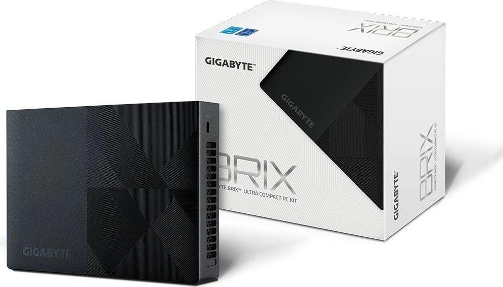 Kasë mini-PC Gigabyte BRIX GB-BNIP-N200, Raptor Lake N, e zezë